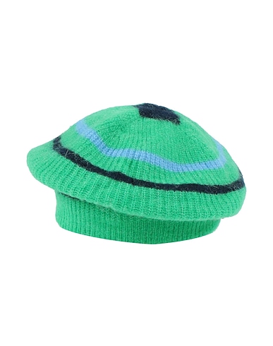 GANNI Hat Green 32% Alpaca wool, 32% Merino Wool, 30% Polyamide, 6% Elastane