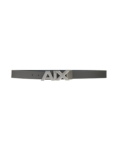 ARMANI EXCHANGE Leather belt Charcoal 100% Soft Leather