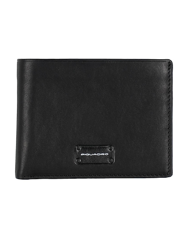 PIQUADRO Portafoglio Nero 100% Pelle di bovino