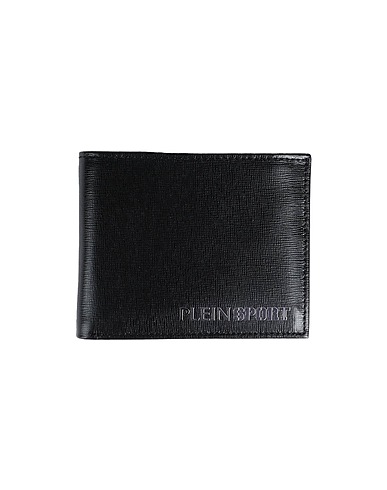 PLEIN SPORT Wallet Black Bovine leather