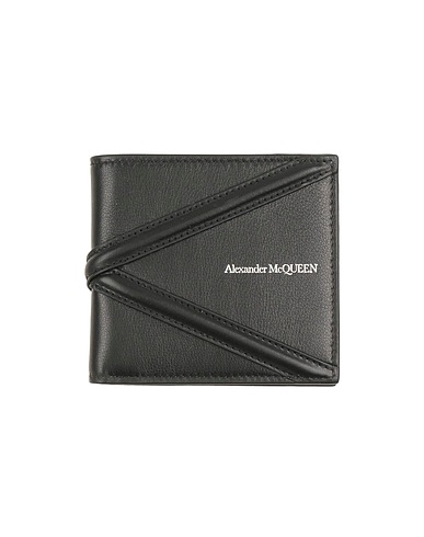 MCQUEEN Wallet Black Soft Leather