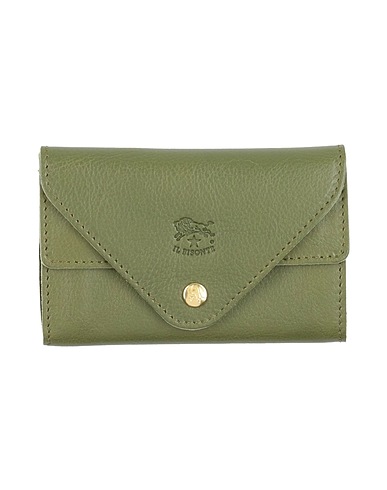 IL BISONTE Wallet Military green Leather