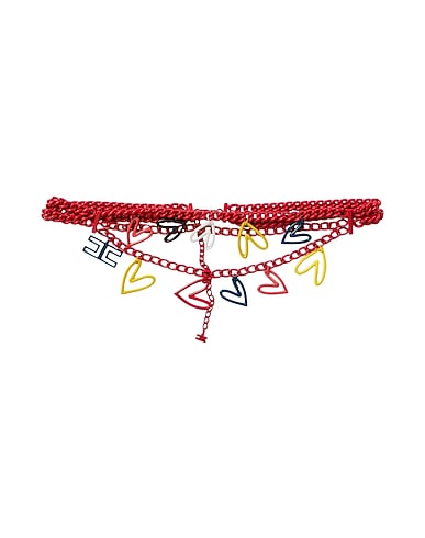 ELISABETTA FRANCHI Thin belt Garnet Metal