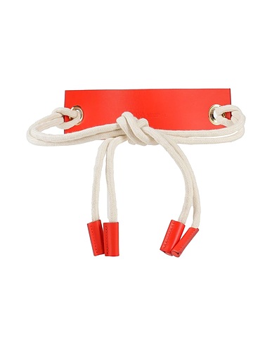 ERIKA CAVALLINI Belts Red 100% Soft Leather, Cotton
