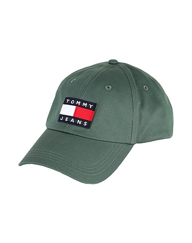 TOMMY JEANS Cappello Verde militare 100% Cotone