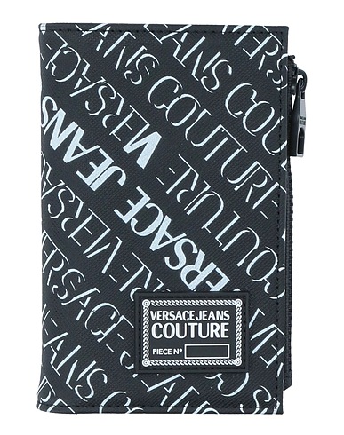 VERSACE JEANS COUTURE Wallet Black Bovine leather