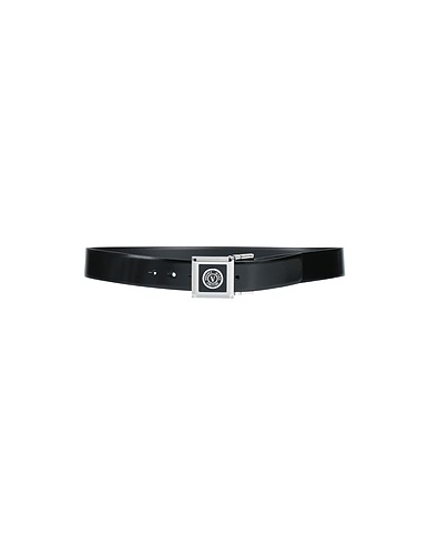 VERSACE JEANS COUTURE Leather belt Black Soft Leather