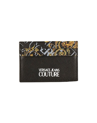 VERSACE JEANS COUTURE Small Leather Goods Black Cow leather
