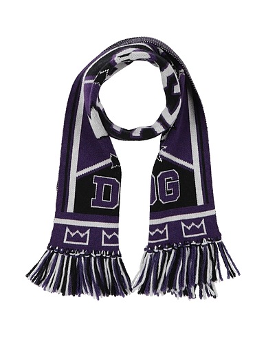 DOLCE&GABBANA Scarves and foulards Purple 93% Virgin Wool, 7% Cashmere