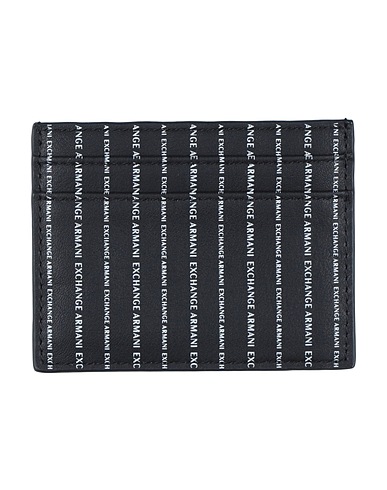 ARMANI EXCHANGE Small Leather Goods Black 100% Polyester, Polyurethane