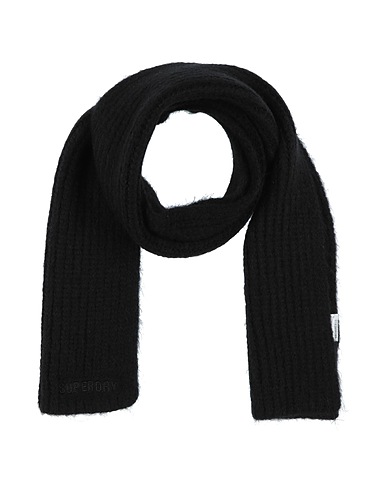 SUPERDRY Sciarpe e foulard Nero 40% Nylon, 36% Acrilico, 14% Lana, 10% Lana di alpaca