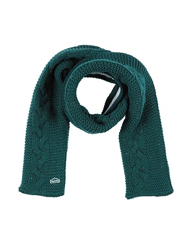 SUPERDRY Sciarpe e foulard Verde smeraldo 72% Poliestere, 28% Lana