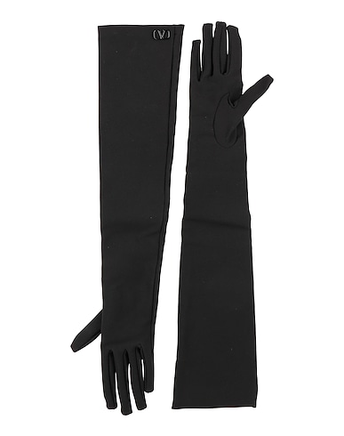 VALENTINO GARAVANI Gloves Black 75% Viscose, 17% Polyamide, 8% Elastane