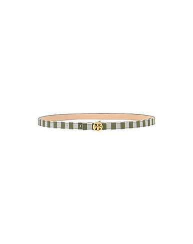 TORY BURCH Thin belt Green Textile fibres