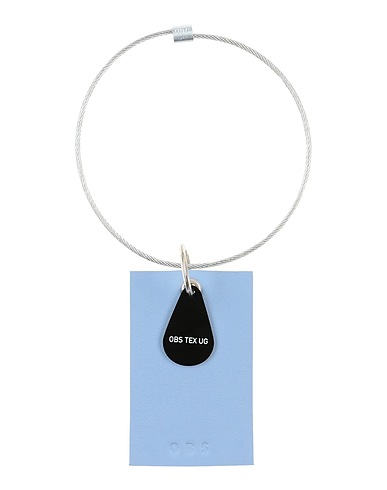 OBS Key ring Pastel blue Textile fibres, Metal