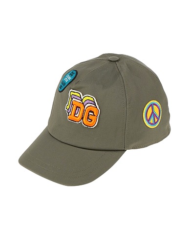 DOLCE&GABBANA Hat Military green 98% Cotton, 2% Elastane, Viscose, Polyester, Polyamide