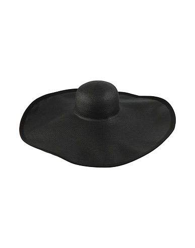 MAX MARA Hat Black 75% Paper Yarn, 25% Polyester