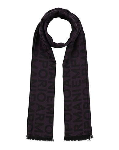 EMPORIO ARMANI Sciarpe e foulard Prugna 52% Modal, 24% Acrilico, 24% Cotone