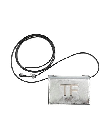 TOM FORD Document holder Silver Calfskin, Brass