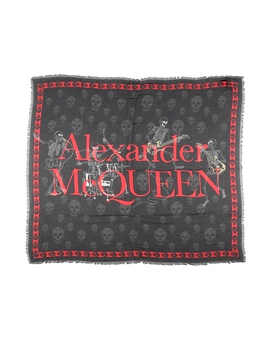 MCQUEEN Scarves and foulards Black 85% Modal, 15% Silk