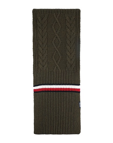 TOMMY HILFIGER Sciarpe e foulard Verde militare 52% Acrilico, 48% Lana