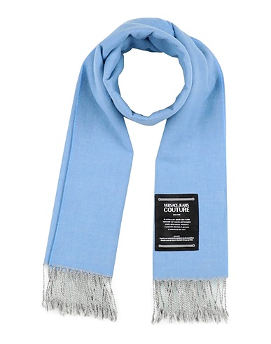 VERSACE JEANS COUTURE Sciarpe e foulard Celeste 40% Viscosa, 32% Poliestere, 12% Poliammide, 12% Acrilico, 4% Lana