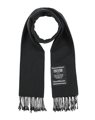 VERSACE JEANS COUTURE Scarves and foulards Black 40% Viscose, 32% Polyester, 12% Polyamide, 12% Acrylic, 4% Wool