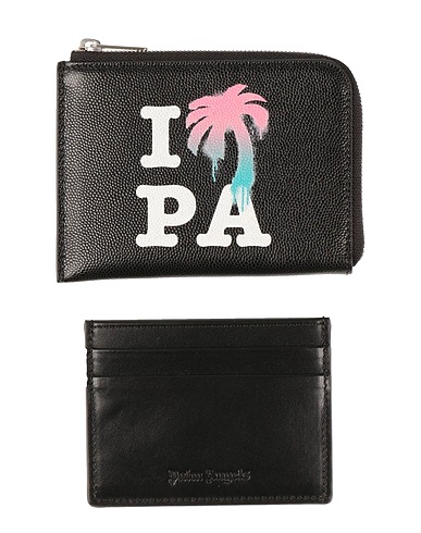 PALM ANGELS Document holder Black 100% Calfskin