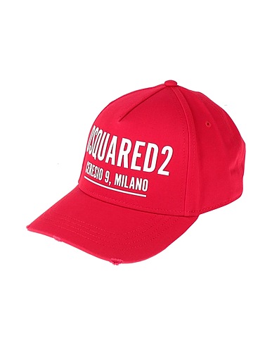 DSQUARED2 Hat Red 100% Cotton