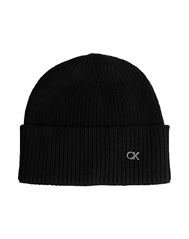CALVIN KLEIN Hat Black 35% Polyamide, 33% Viscose, 27% Wool, 5% Cashmere