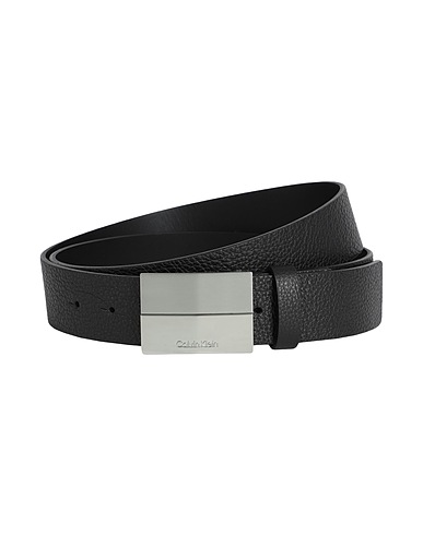 CALVIN KLEIN Leather belt Black 100% Soft Leather