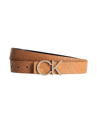 CALVIN KLEIN Cinture Cammello 100% Pelle