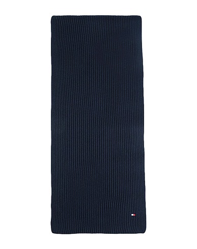 TOMMY HILFIGER Scarves and foulards Navy blue 95% Cotton, 5% Cashmere