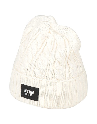 MSGM Hat Ivory 50% Acrylic, 50% Wool