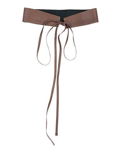 GENTRYPORTOFINO High-waist belt Dark brown Buffalo leather