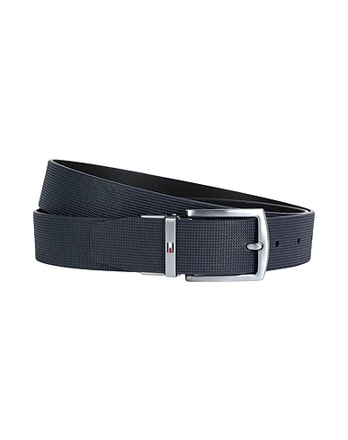 TOMMY HILFIGER Ceinture en tissu Bleu marine 100% Polyuréthane