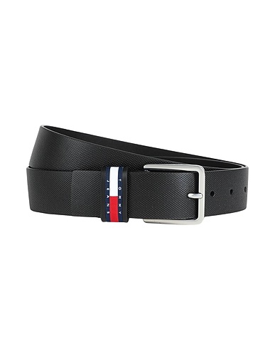 TOMMY JEANS Δερμάτινη ζώνη Μαύρο 100% Δέρμα βουβαλιού