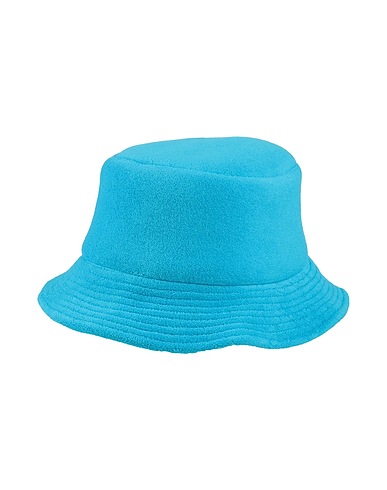 JW ANDERSON Hat Turquoise 50% Polyester, 38% Cotton, 7% Elastane, 5% Nylon, Calfskin