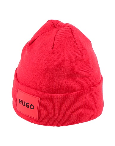 HUGO Hat Red 50% Viscose, 31% Polyester, 19% Polyamide