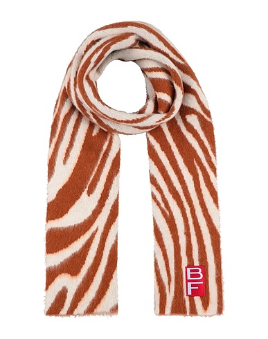 BY FAR Scarves and foulards Camel 53% Baby alpaca wool, 35% Recycled polyamide, 9% Merino Wool, 3% Polyester