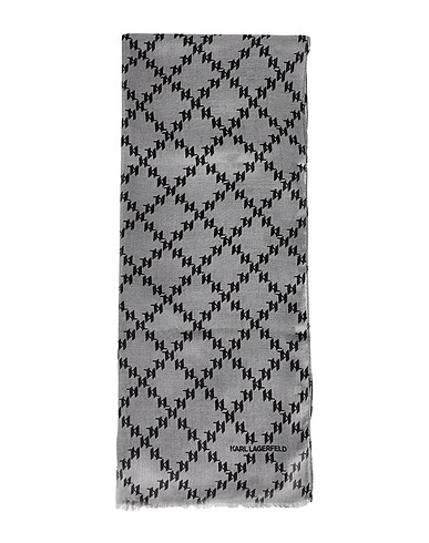 KARL LAGERFELD Scarves and foulards K/MONOGRAM MODAL SCARF Grey 90% Modal, 10% Cashmere