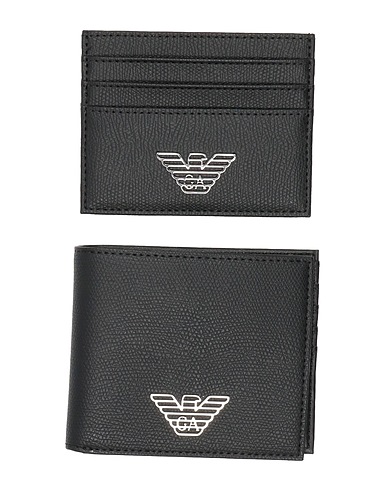 EMPORIO ARMANI Wallet Black 100% Polyester, PVC - Polyvinyl chloride, Polyurethane