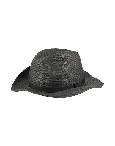 TWINSET Hat Black 100% Paper Yarn, Polyester