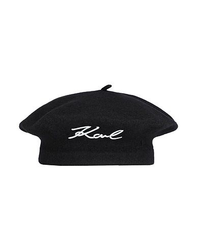 KARL LAGERFELD Hat K/SIGNATURE WOOL BERET		
 Black 100% Wool