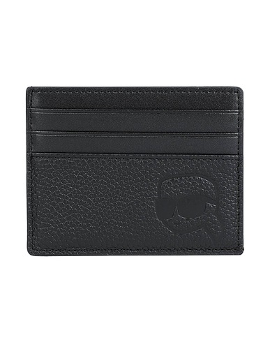 KARL LAGERFELD Small Leather Goods K/IKONIK 2.0 LEATH CH Black 70% Polyurethane, 30% Cow leather