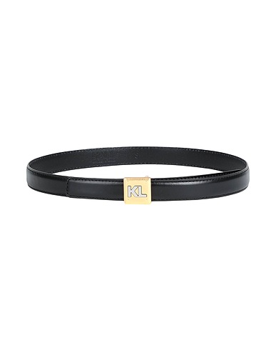 KARL LAGERFELD Thin belt K/KUBE SM MID BELT Black 100% Bovine leather
