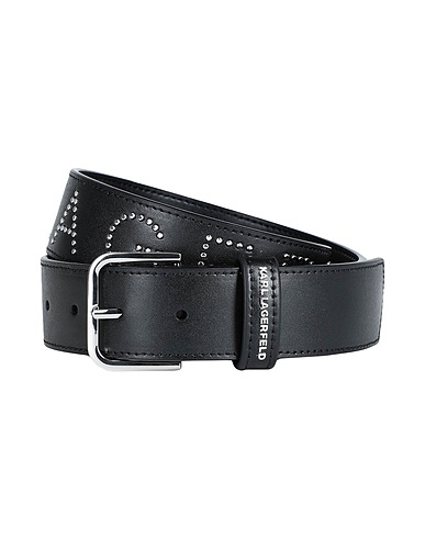 KARL LAGERFELD Regular belt K/BIKER MD LOW BELT Black 100% Bovine leather