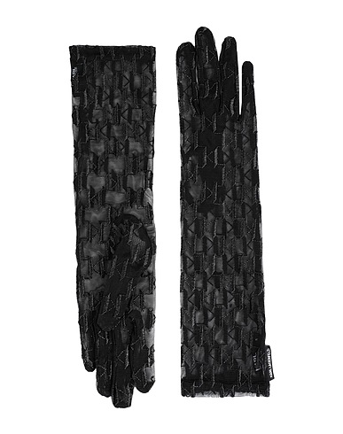 KARL LAGERFELD Gloves K/EVENING LONG FF GLOVE Black 61% Polyester, 35% Polyamide, 4% Elastane