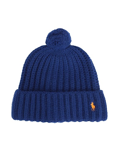 POLO RALPH LAUREN Hat RIB-KNIT POM-POM WOOL-BLEND BEANIE
 Navy blue 80% Wool, 20% Recycled nylon