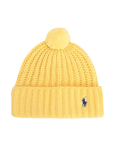 POLO RALPH LAUREN Hat RIB-KNIT POM-POM WOOL-BLEND BEANIE
 Yellow 80% Wool, 20% Recycled nylon